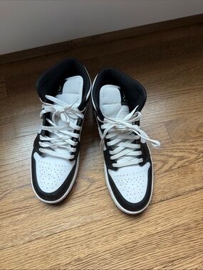 Jordan Black and White High-Top Sneakers